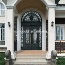 Factory competetive price iron main entrance doors grill design